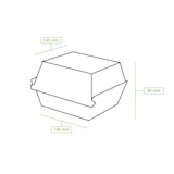 thumbnail of greenbox - Caixas para Take-away-Burger 17,5 x 17,5 x 8 cm, marrom-branco, 400 un.