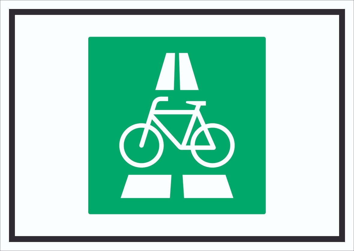 Radschnellweg Symbol Schild A3 (297x420mm)