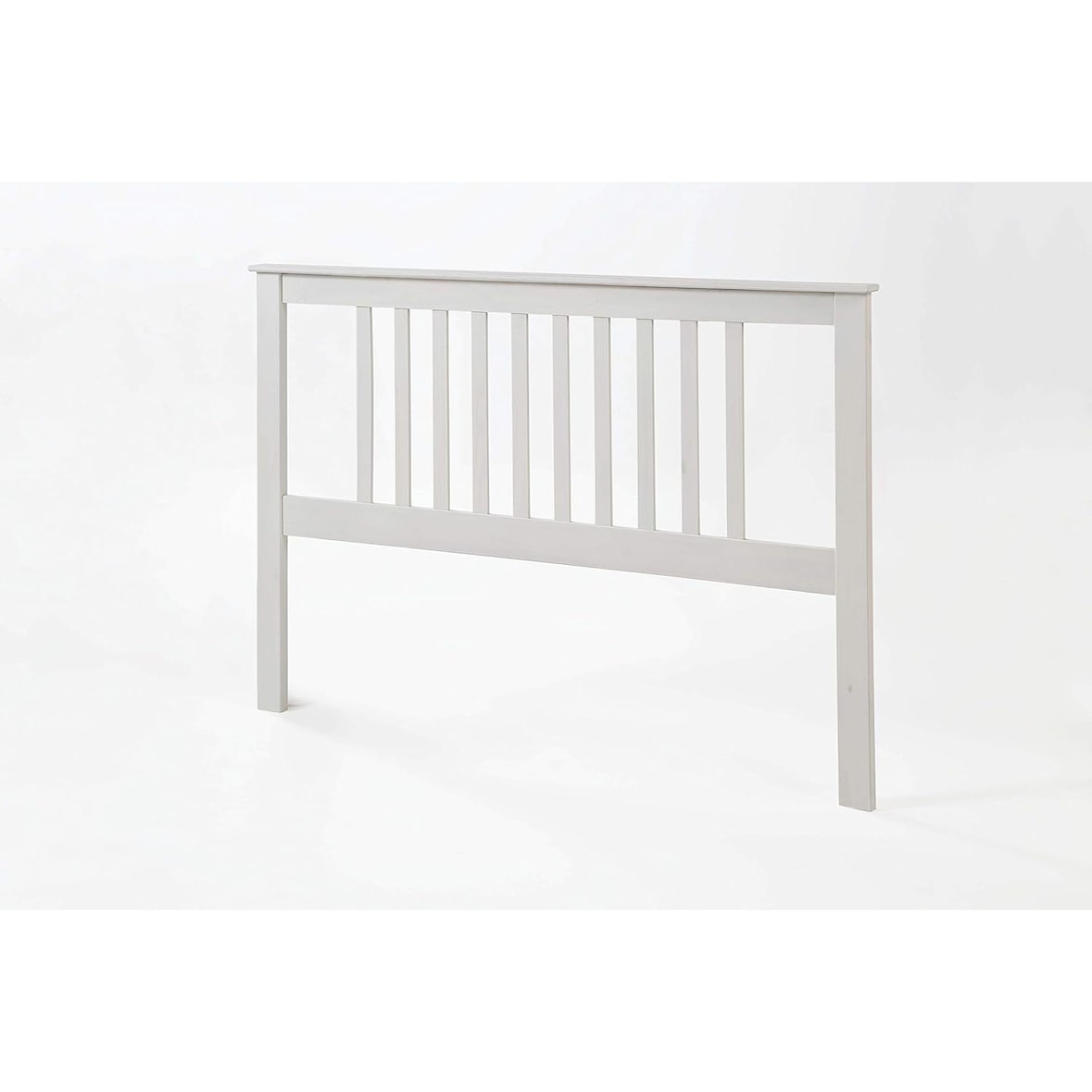 Cabecero para somier de 135 cm , pino macizo, Moblit, serie Alme blanco, medidas: (100x147x2) cm ( altoxanchoxfondo), color blanco lavado.