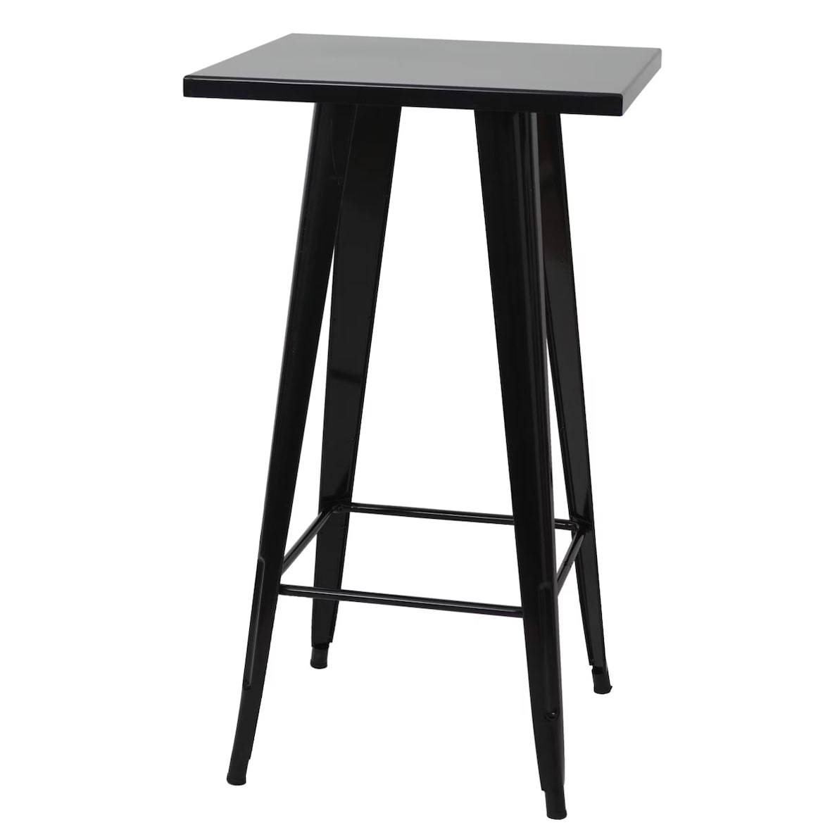 Gasfrit - Mesa alta tolix  en color negro metal  800 x 800 x 1050 mm
