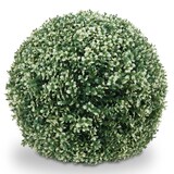 thumbnail of Kunststruik HWC-L77, buxus bol decoratieve plant buxus bol kunstplant buxus, buiten Ø 55cm ~ wit
