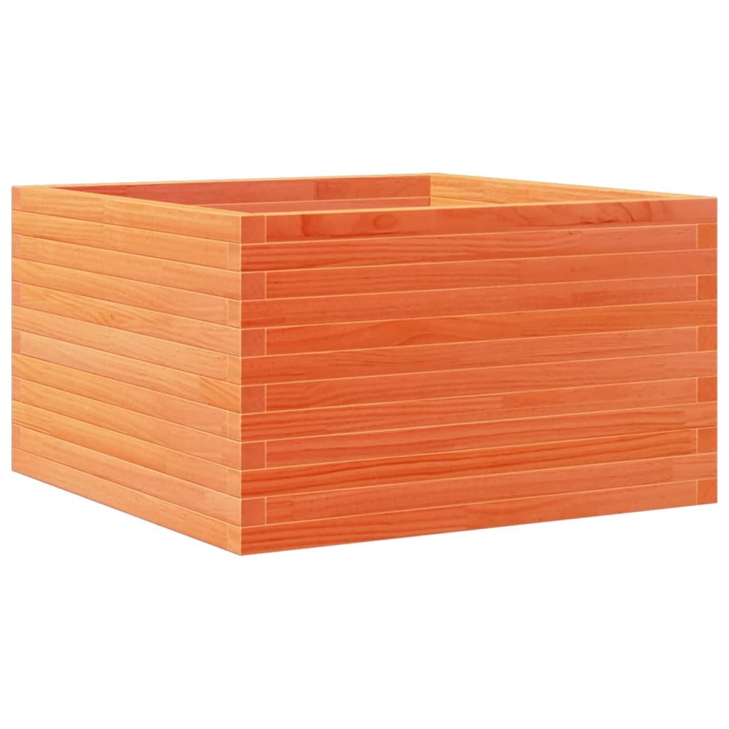 vidaXL Pflanzkübel Wachsbraun 80x80x45,5 cm Massivholz Kiefer