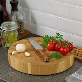 thumbnail of Ronde Houten Snijplank - ø 27 x 4,5 cm - Horeca Kwaliteit - Hakblok Hout - Dikke Snijplank - Bruin