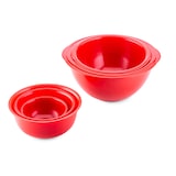 thumbnail of thermohauser Kunststoff-Schüssel 1,0 L - Vielseitige PP Schüssel mit Griff, rot, kurzfristig mikrowellengeeignet