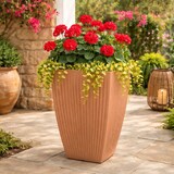 thumbnail of WellHome - Blumentopf aus rotationsgeformtem Kunststoff 59L Ø40x58cm in farbe Terrakotta - Latia Square HIGH