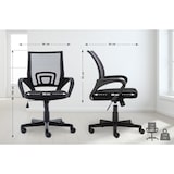 thumbnail of DELUKE® Bürostuhl Ergonomisch ZEOS Schreibtischstuhl mit Netzbespannung Höhenverstellbarer Drehstuhl Computerstuhl 120 kg Schwarz