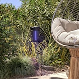 thumbnail of Lâmpada Mata Mosquitos Elétrica 2 em 1 5W com Luzes LED UV Recarregável Solar e USB Efeito 30 m² para Jardim Terraço Preto