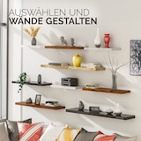 thumbnail of Casaria Schweberegal 90cm dunkle eiche