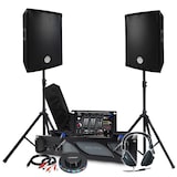 thumbnail of Pack Sono 1600W BM SONIC Amplificateur 1000W, Paire d'Enceintes, Table de Mixage, Pieds, Casque, Câbles, Micro Ovni LED DJ Fête