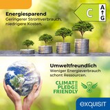 thumbnail of Exquisit Kühlschrank mit Gefrierfach, 4-Sterne-Gefrieren, 2 Glasablagen, 107l Nutzinhalt, Innenbeleuchtung, 37 Dezibel, KS515-4-051C inoxlook-az