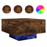 thumbnail of Table basse avec lumières LED chêne fumé 55x55x31 cm Modèle Atlas Infinite Industriel