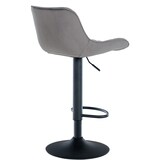 thumbnail of Conjunto de 2 bancos de bar Minosa cinza escuro/veludo