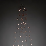 thumbnail of Konstsmide LED Baummantel mit Ring Ø 11, mit Globes, 5 Stränge à 50 Dioden, 250 bernsteinfarbene Dioden, 30V, Innen, grünes Kabel - 6369-820