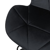 thumbnail of ML-Design Barhocker 4er Set, Bezug aus Samt, Schwarz, Gepolsterter Barstuhl mit Rückenlehne und Fußstütze, Tresenhocker höhenverstellbar 59-79cm, 360°