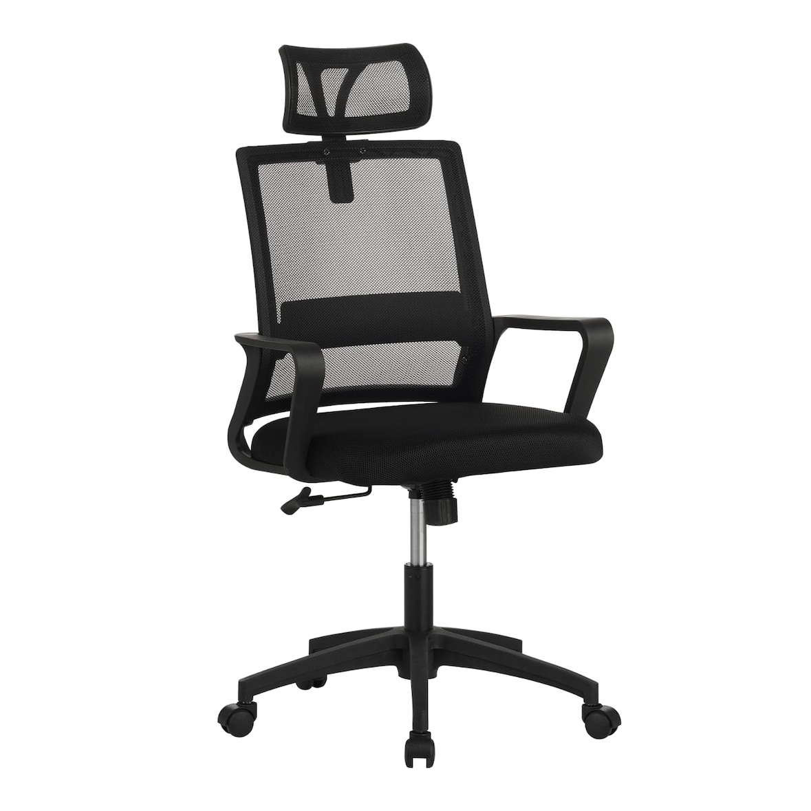 Poltrona Da Ufficio Su Ruote Con Braccioli Ergonomici In Vera Pelle Nera E Metallo Cromato 10 0002642 96154279 - Foto 3