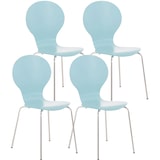 thumbnail of Lot de 4 chaises empilables en bois Diego Bleu clair