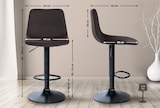 thumbnail of Barhocker Divo Stoff taupe/schwarz