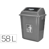 thumbnail of Papelera Contenedor Q-Connect Plastico Con Tapa De Balancin 58 Litros Gris 470X330X760 Mm