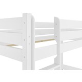 thumbnail of Hochbett stabil 90x200 Kiefer weiß Hochbett teilbar Etagenbett ohne Rollrost 60.16-09WT100oR