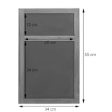 thumbnail of Reclamebord HWC-C51, wandbord krijtbord, 55x34x2cm, hout shabby-look vintage ~ naturel bruin