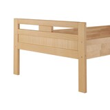 thumbnail of Massivholzbett Überlänge Seniorenbett Buche 90x220 Einzelbett hohes Bett V-60.74-09-220  Federholzrahmen inkl.