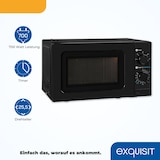 thumbnail of Exquisit Mikrowelle WP 700 J17-3 sw | Unterbau | 700 W | Drehteller 25,5cm | Schwarz