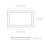 thumbnail of BIOZOYG 100 Stück Einweggeschirr 24x15cm, flach, Palmblatt-Teller rechteckig umweltfreundliche Einwegteller aus Palmenblättern, biologisch abbaubar