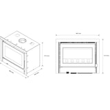 thumbnail of Insert à Bois Idelya 13,5 kW Bûche 54 cm Sannover