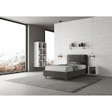 thumbnail of Cama con somier Antea 110x200 gris