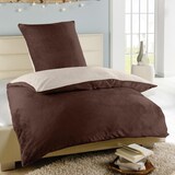 thumbnail of Wende-Bettwäsche Cashmere Touch - Wolkenschloss ( 135x200cm / 80x80cm ) Natur - Braun