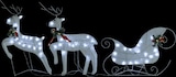 thumbnail of vidaXL Rentier mit Schlitten Weihnachtsdekoration 100LEDs Outdoor Weiß