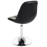 thumbnail of Lot de 2 chaises de salle à manger HWC-A60, chaise pivotante, chrome ~ similicuir noir