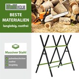 thumbnail of Sägebock Holzsägebock Stahl 3-fach verstellbar für Holz sägen Forstarbeit klappbar