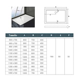 thumbnail of AICA Plato de Ducha Rectangular Blanco 80x70x3cm para Mamparas + Accesorios de desagüe