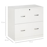 thumbnail of Vinsetto Cajonera para Oficina con 2 Cajones para Documentos Archivos Cerradura y 2 Llaves para Estudio Despacho 74x42x72 cm