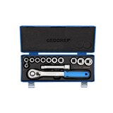 thumbnail of GEDORE Steckschlüssel-Satz 1/2", 13-teilig, 6-kant, 10-24 mm, 19 KMU-20