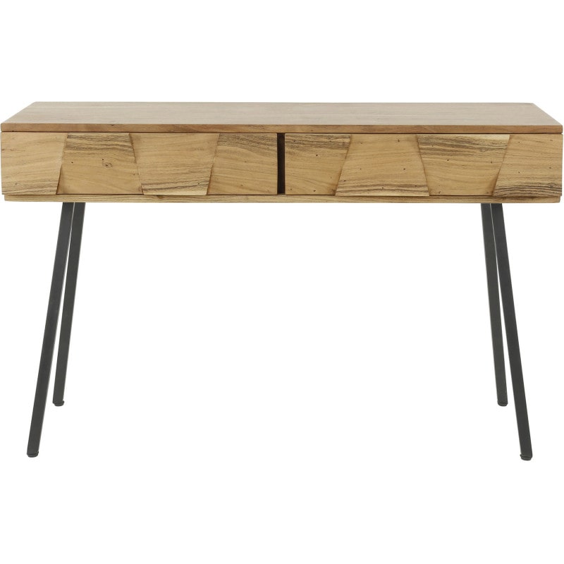 Console industrielle en acacia massif naturel Ambre
