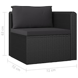 thumbnail of vidaXL 4-tlg. Garten-Sofagarnitur mit Auflagen Poly Rattan Schwarz