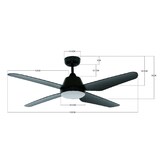 thumbnail of Lucci AIR Aria Deckenventilator  (Ø x H) 122 cm x 33 cm  Gehäusefarbe (Details): Schwarz