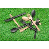 thumbnail of Firstpack CVPLK416BB kit posate 4/1 in CPLA. 150 mm - forchetta, coltello, cucchiaino, tovagliolo. Scatola da 250 kit.