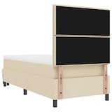thumbnail of vidaXL Boxspringbett mit Kopfteil Creme 90 x 190 cm Stoff