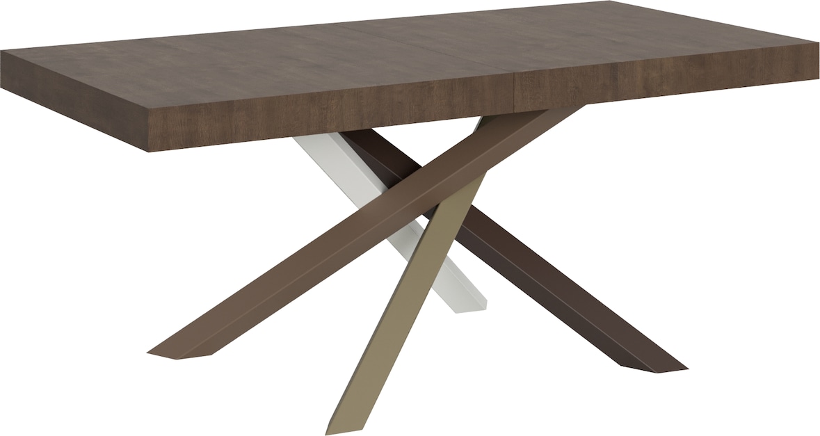 Ausziehtisch 200/304x90 cm Volantis Nussbaum mehrfarbig Beine 4/C