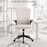 thumbnail of Ergonomischer Bürostuhl Drehsessel mit verstellbaren Armlehnen und höhenverstellbar, gepolstert, für Schreibtisch – Grau