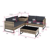 thumbnail of tectake Conjunto de ratán Ostuni  natural - 404302