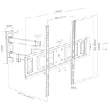 thumbnail of VCM TV Wandhalterung B-SN600 Schwarz H. 42 x B. 64 x T. 8 cm