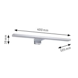 thumbnail of Paulmann Éclairage de miroir LED Evie  IP44  3000K 610lm 230V 8W  Chrome 78938