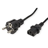 thumbnail of VALUE Netzkabel, IEC-Buchse & CEE7/7-Stecker gerade, schwarz, 1,8 m