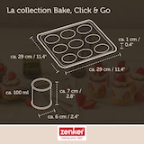 thumbnail of Moule à gâteaux individuels 9 empreintes avec couvercle Zenker Bake Click and Go
