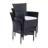 thumbnail of METRO PROFESSIONAL Poltrona empilhável com almofada Noelani, rotim PE, preto