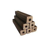 thumbnail of PINI Kay 10 kg eiken houtbriketten 33 cm lang vierkant met trekgat hardhoutbriketten brandhout houtbriketten eiken open haard kachel barbecue